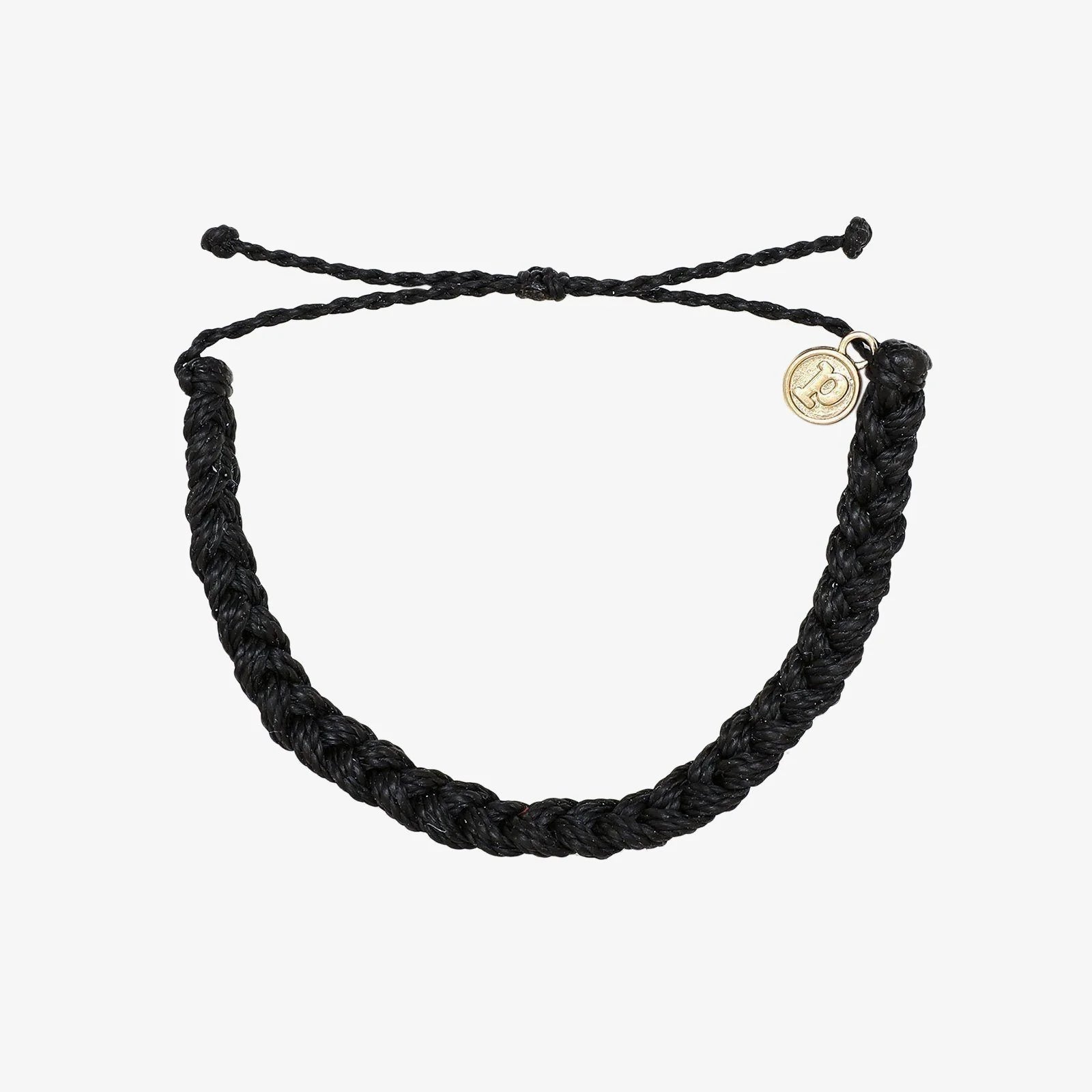 Pura Vida Solid Braided Bracelet - Black