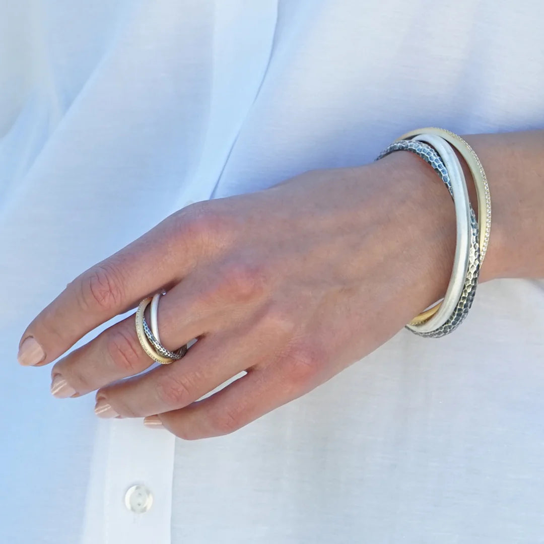 Tat 2 Designs - Mixed Metal Trinity Ring - Size 6