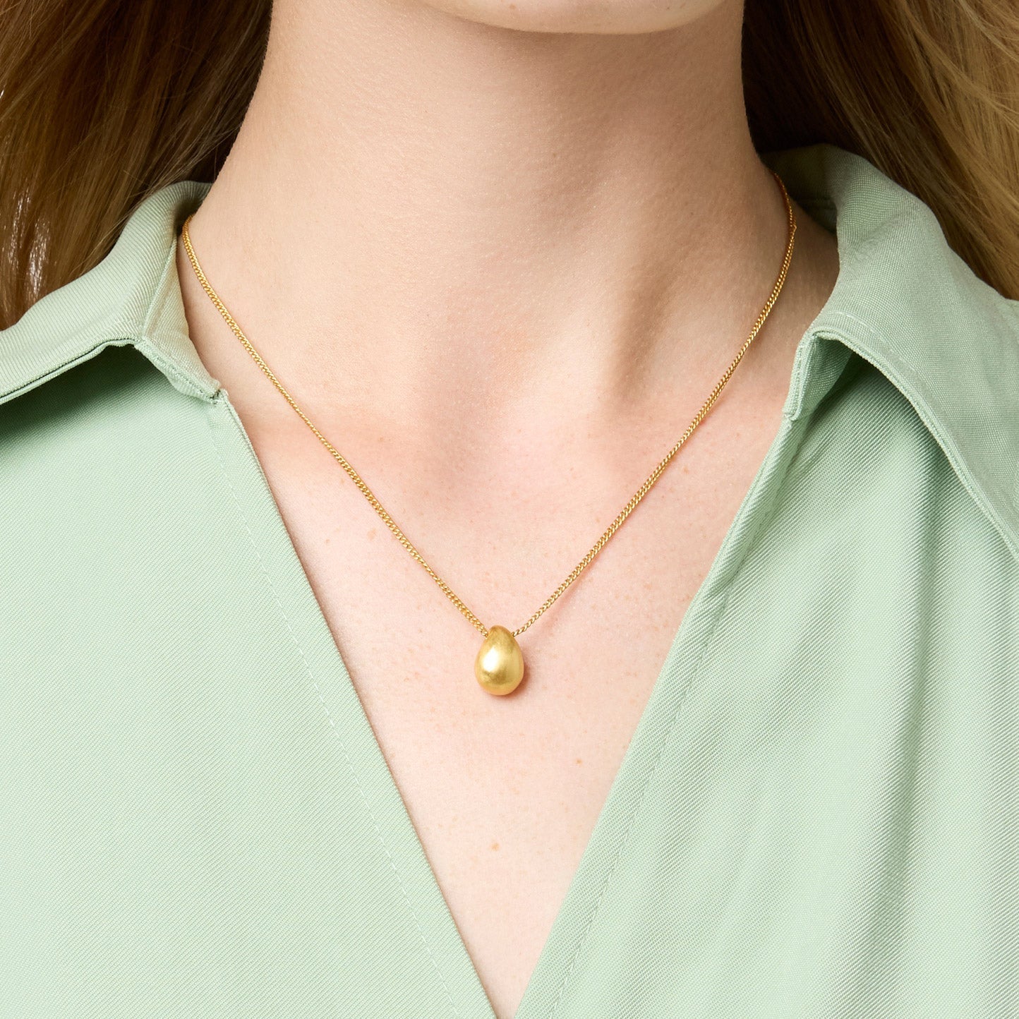Julie Vos Wave Delicate Necklace - Gold