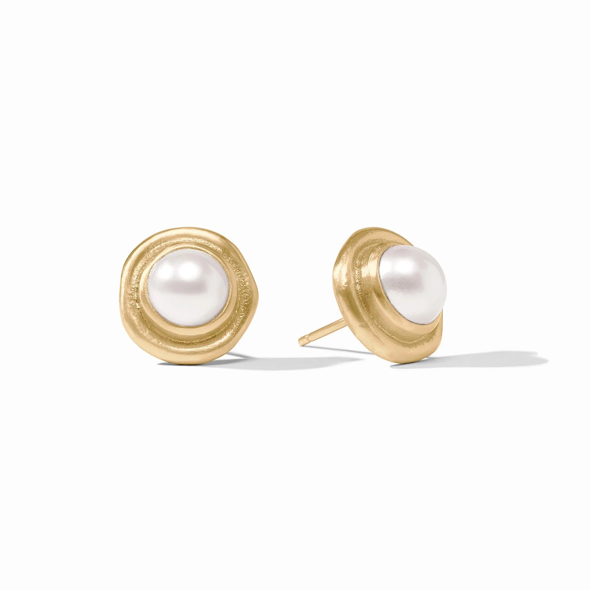 Jullie Vos Wave Stone Stud - Pearl