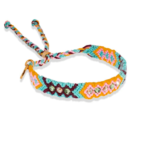 Castellano Wayuu Skinny bracelet - Aqua