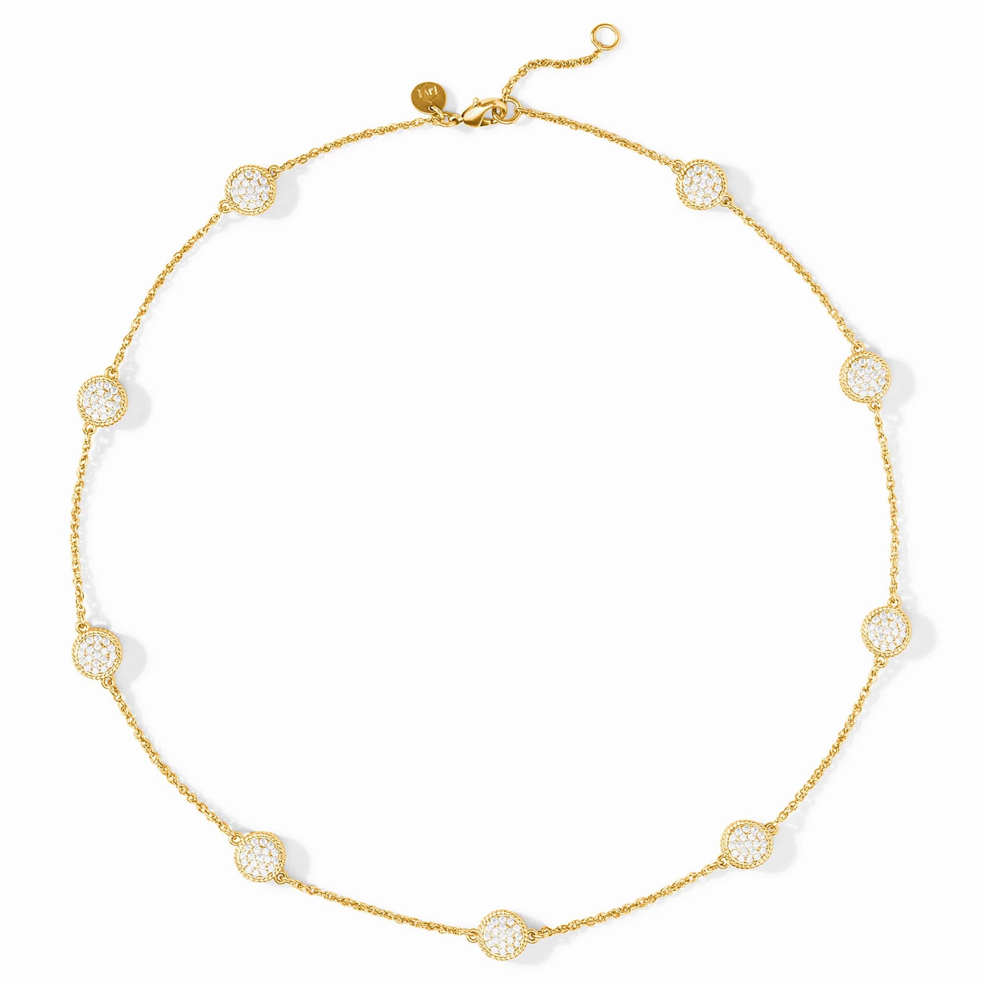 Julie Vos - Windsor Delicate Station Necklace - Pave Cubic Zirconia