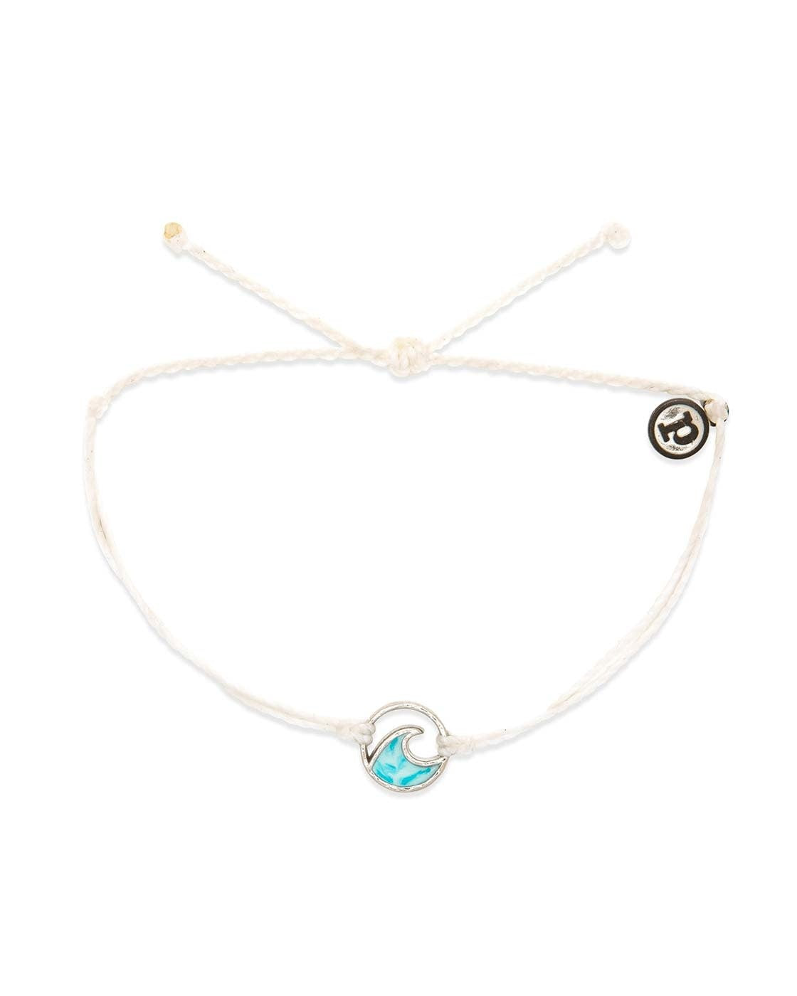 Pura Vida Ombre Wave Silver Charm Bracelet in White