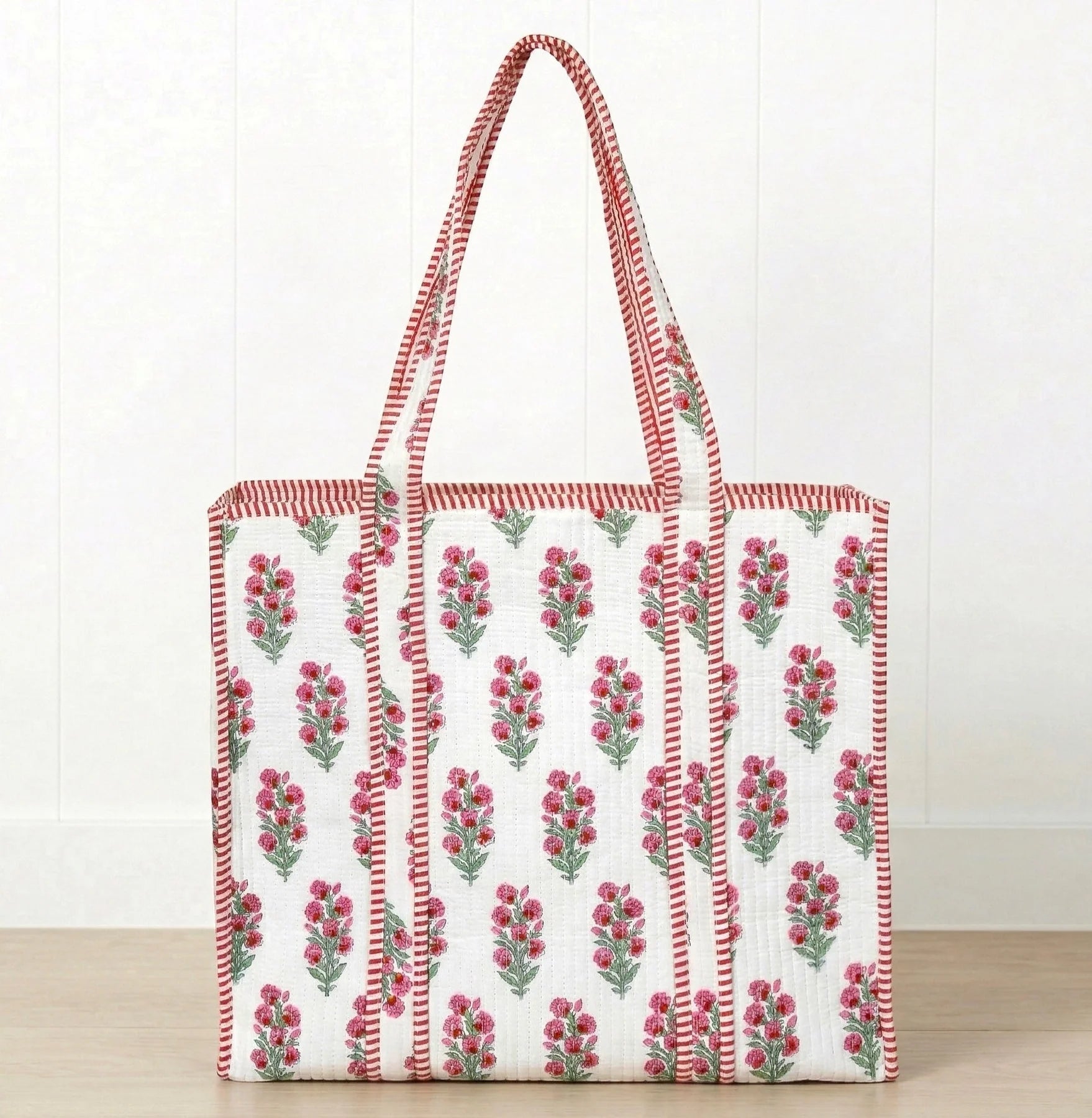 Amelia Rose - Lily Quilted Tote Bag - Pink