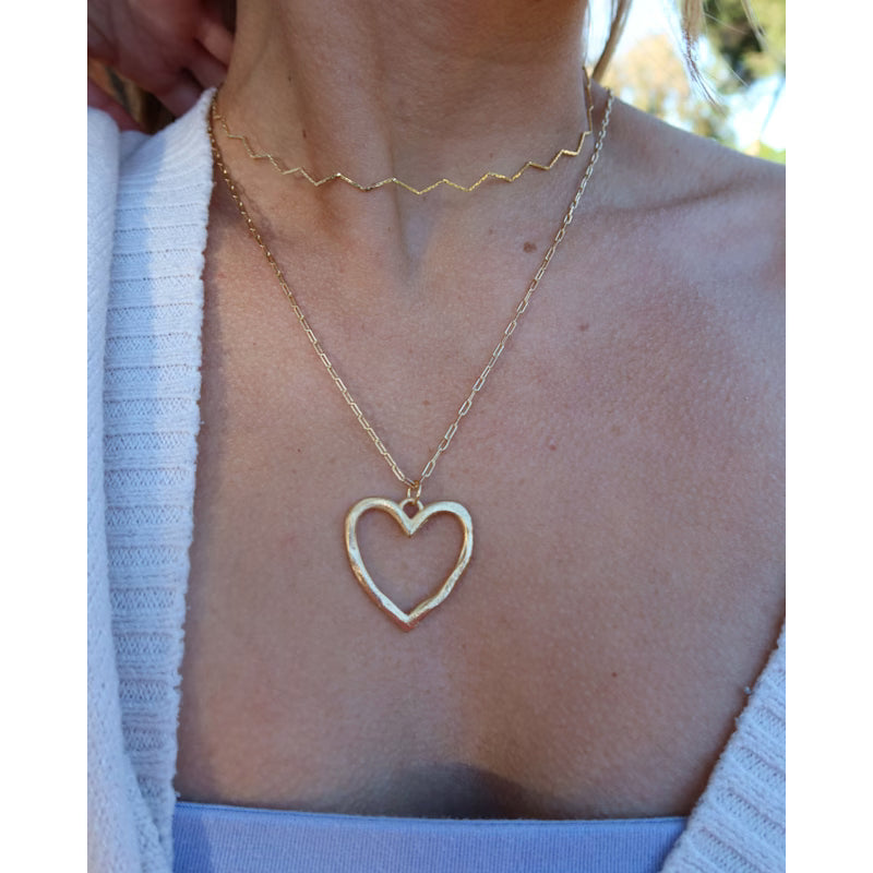 Marcia Moran - Palermo Heart Necklace - Gold