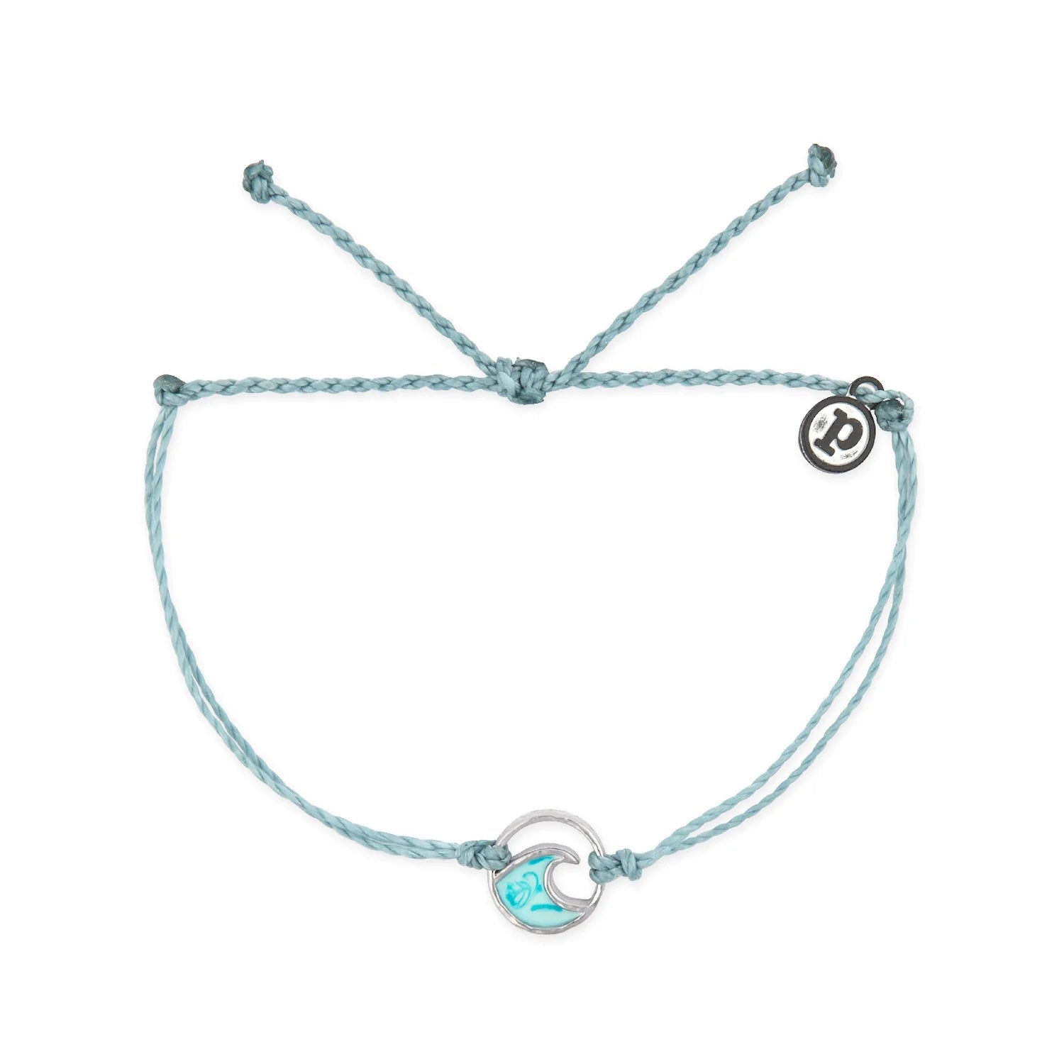 Pura Vida Ombre Wave Silver Charm Bracelet in Blue