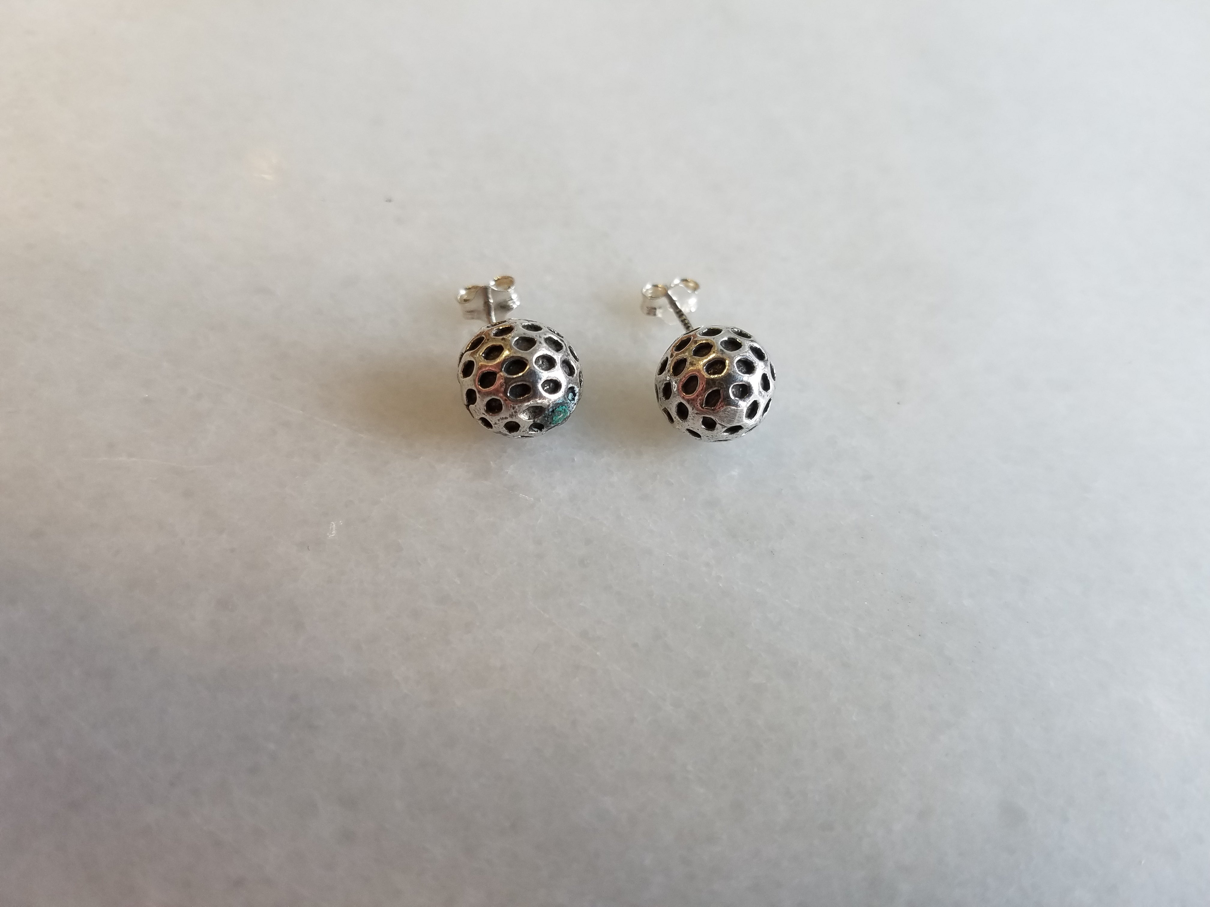 Sterling Silver Ball Studs