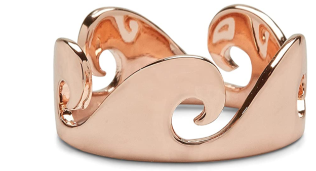 Pura Vida Thick Wave Band in Rose Gold - Size 6