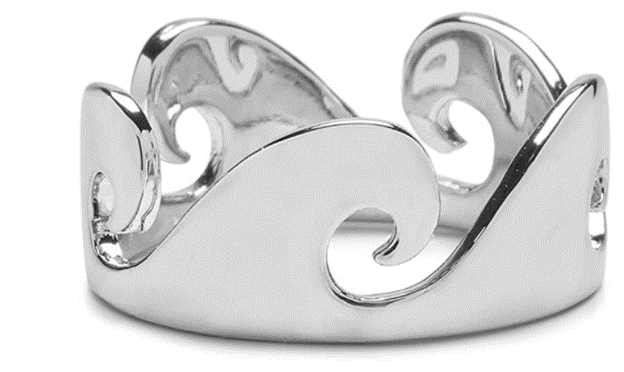 Pura Vida Thick Wave Band in Silver - Size 7