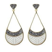Marcia Moran Kristen Nouveau Drop Earrings - Druzy