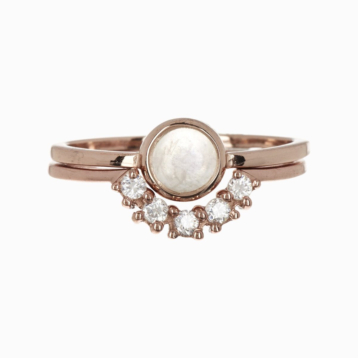 Pura Vida Nesting Rings in Rose Gold - Size 8
