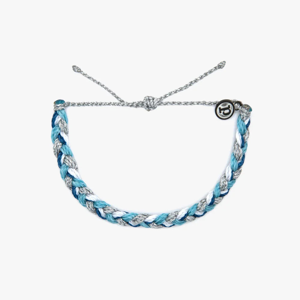 Pura Vida Braided Bracelet - Silver Surf