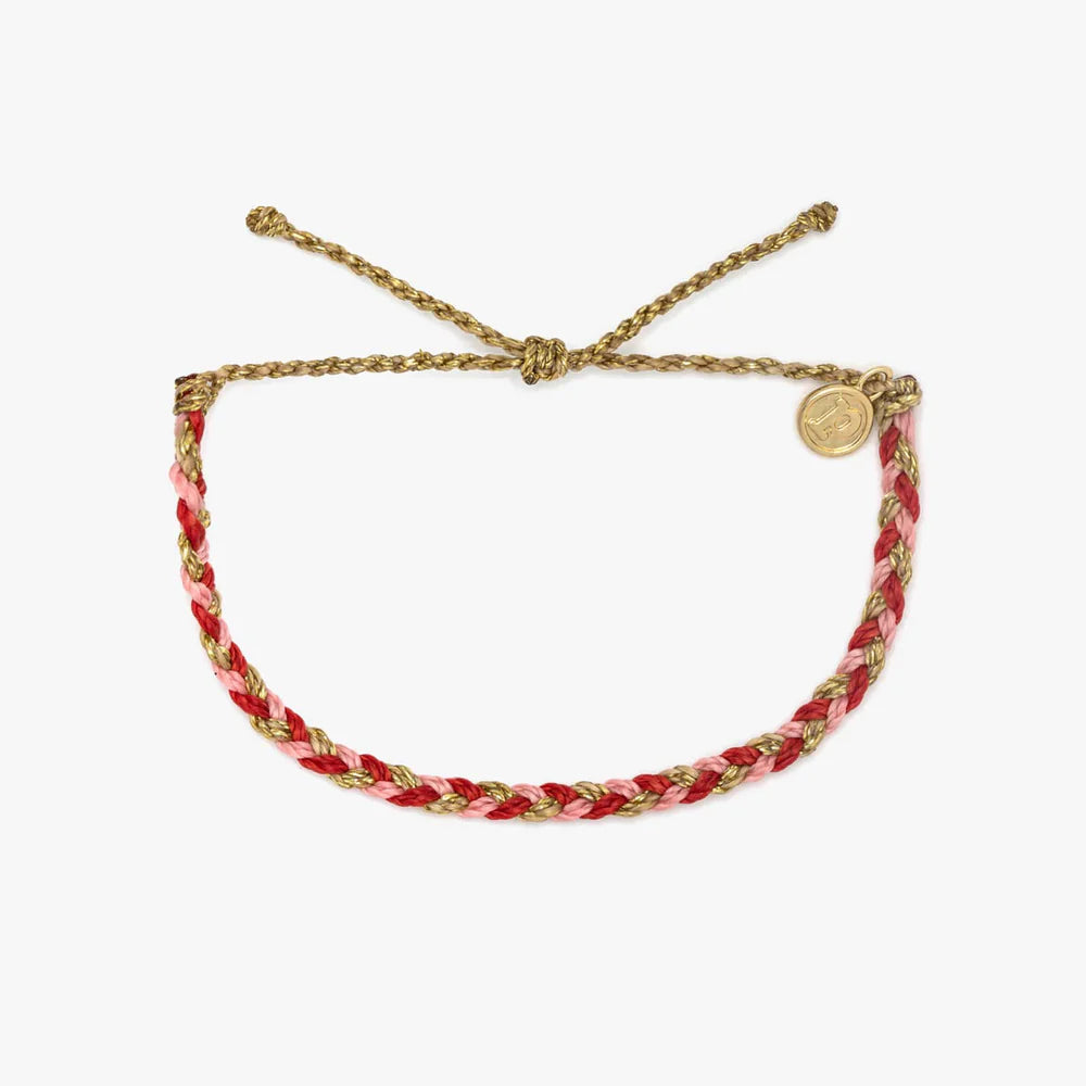 Pura Vida Red Cross XOXO Mixed Mini Braided Bracelet
