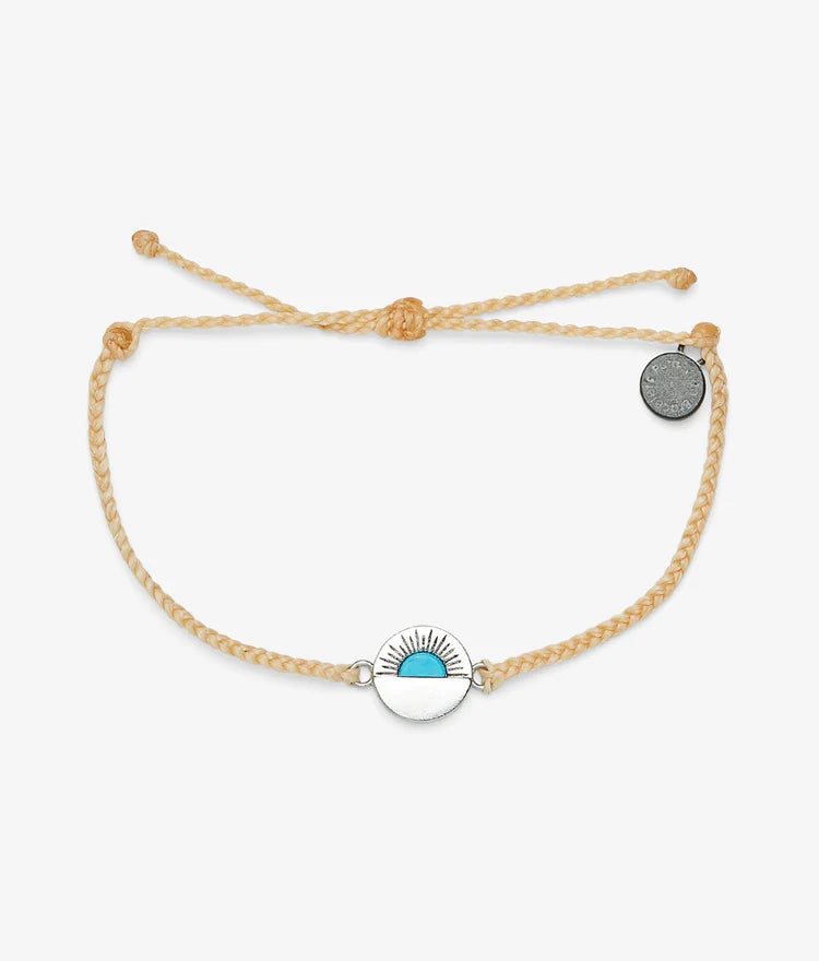 Pura Vida Gemstone Sunset Silver Bracelet with Turquoise