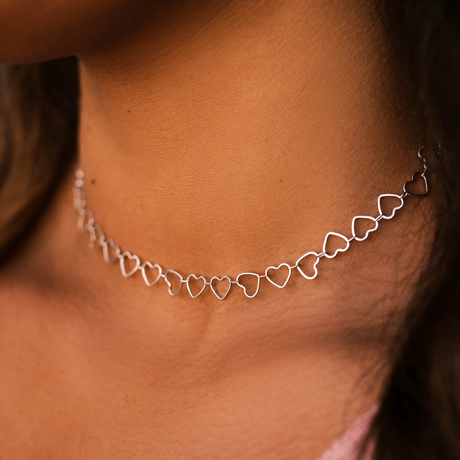 Pura Vida Heart Chain Choker