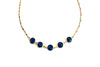 Rachel Nathan - Bezeled: Ribbon Chain & Blue Crystal