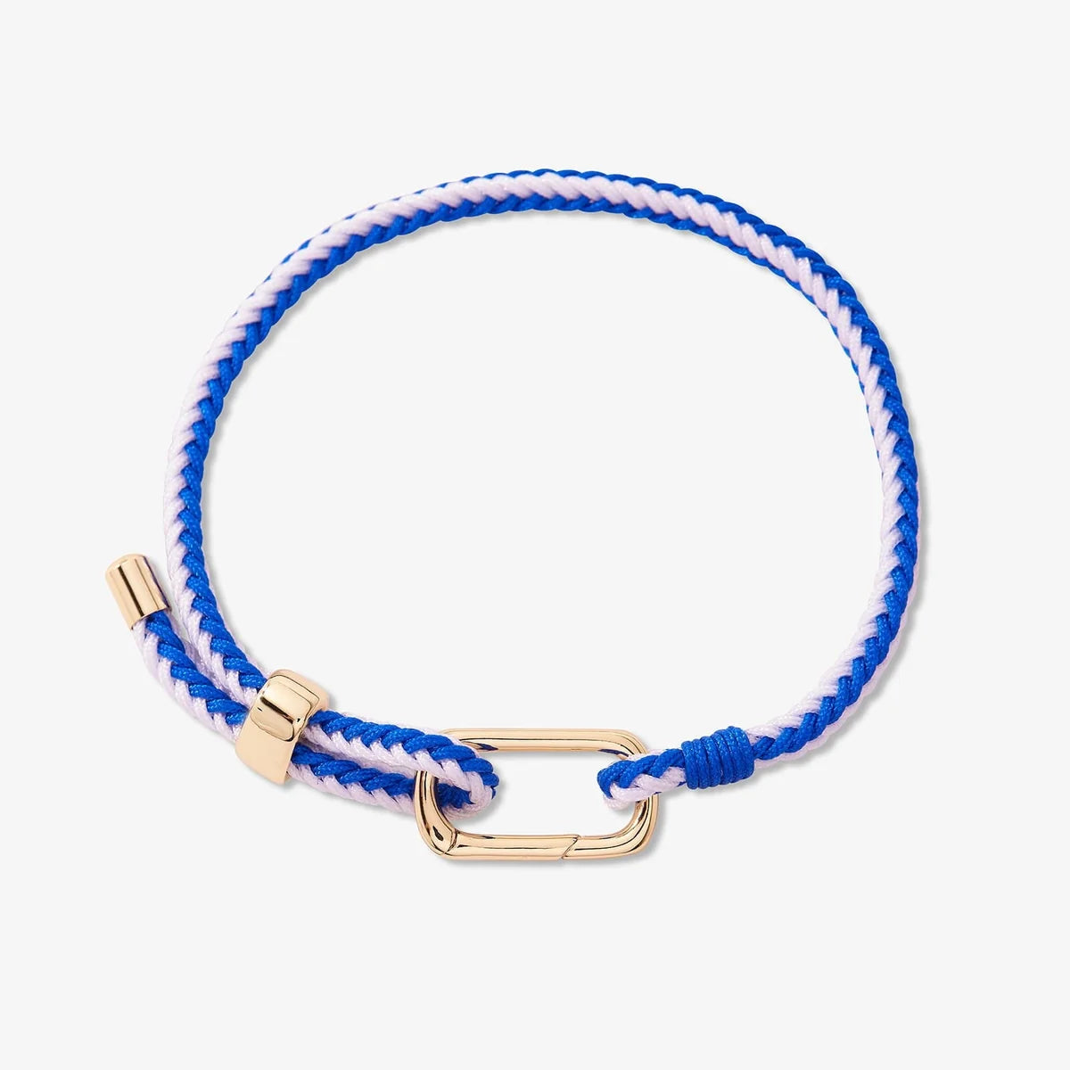 Pura Vida Carabiner Clasp Bracelet - Game Day - Blue & White