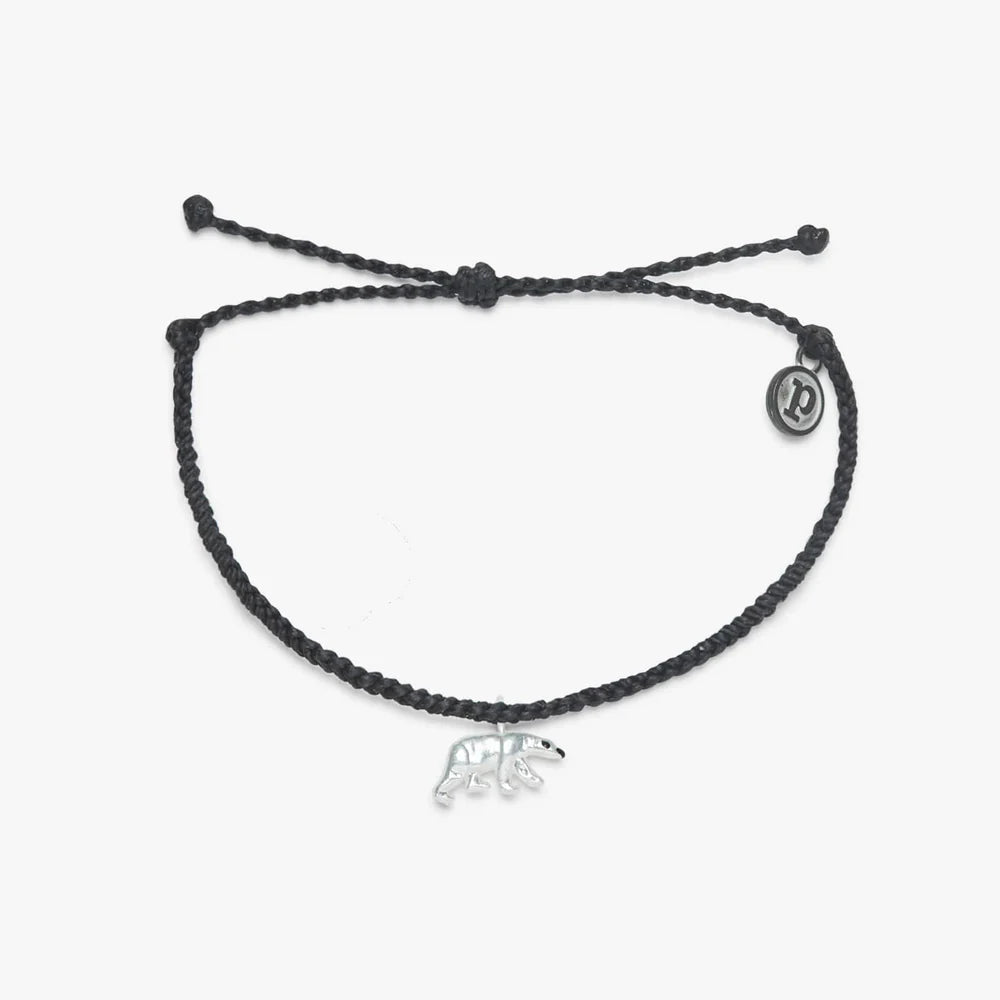Pura Vida Polar Bear Charm in Black