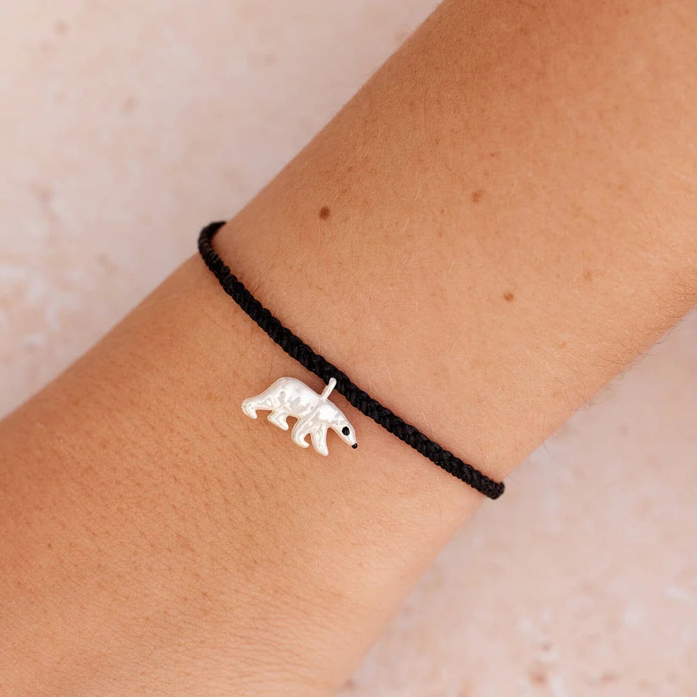 Pura Vida Polar Bear Charm in Black