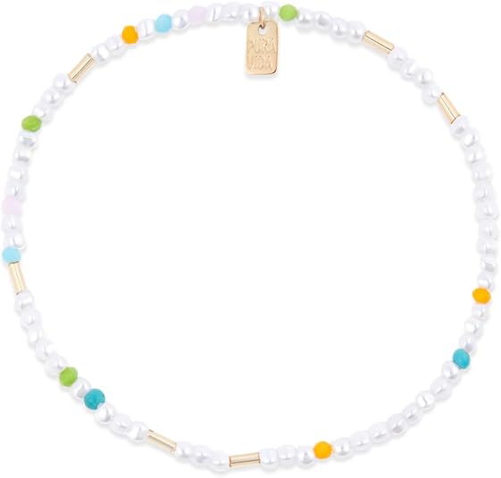 Pura Vida - Pippa Pearl Stretch Anklet - Gold