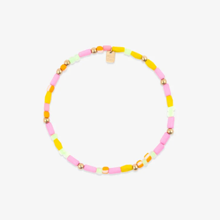 Pura Vida - Mixed Bead Sunset Beach Stretch Bracelet - Sarita