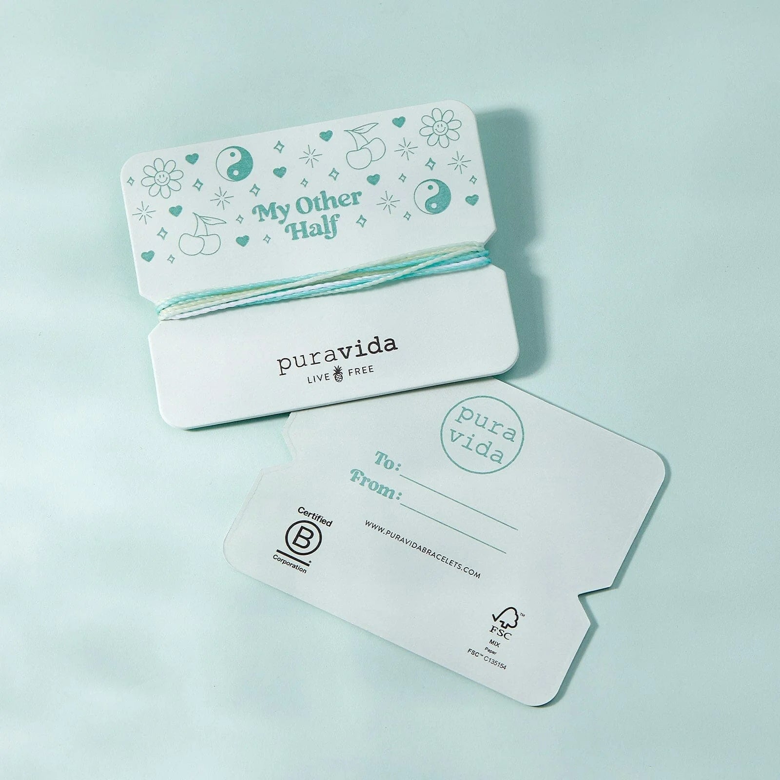 Pura Vida - My Other Half Bracelet Card