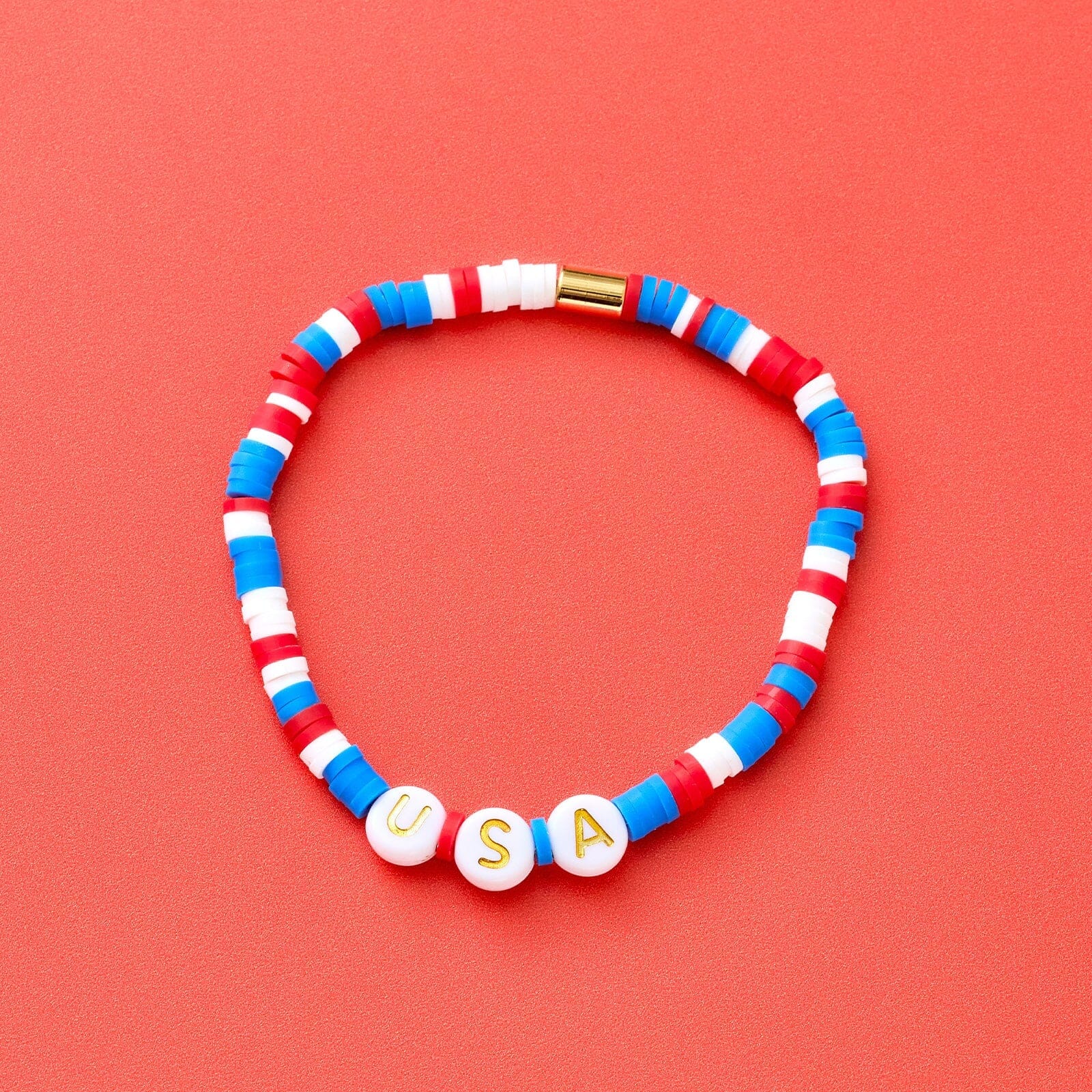 Pura Vida USA Disc Stretch Bracelet