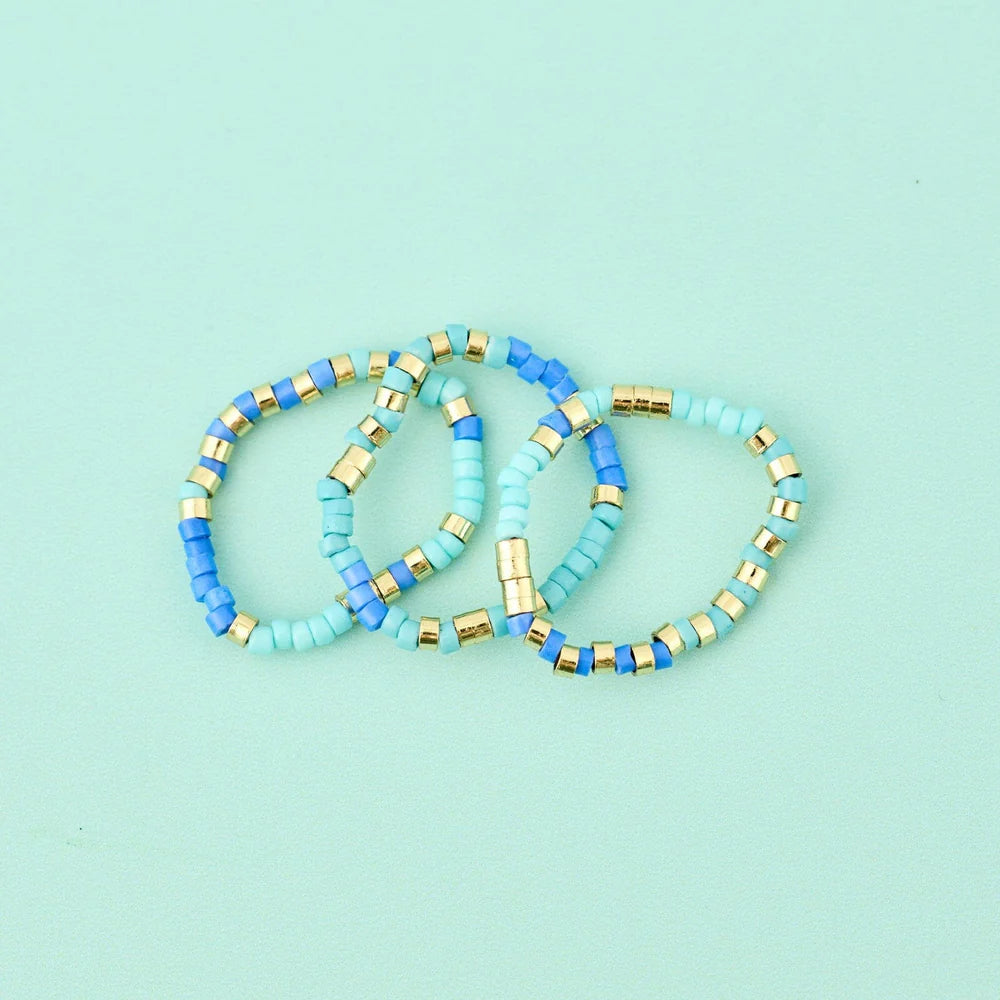 Pura Vida Out to Sea Stretch Ring Set of 3