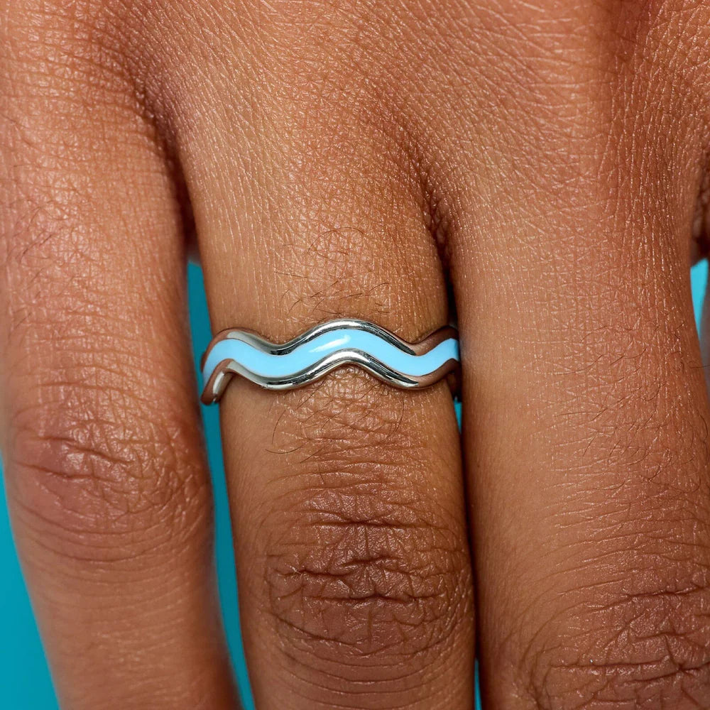 Pura Vida Surfrider Enamel Wiggle Ring
