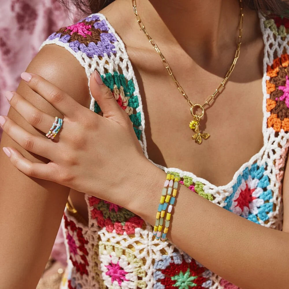 Pura Vida Neon Lights Stretch Bracelet 3 Pack