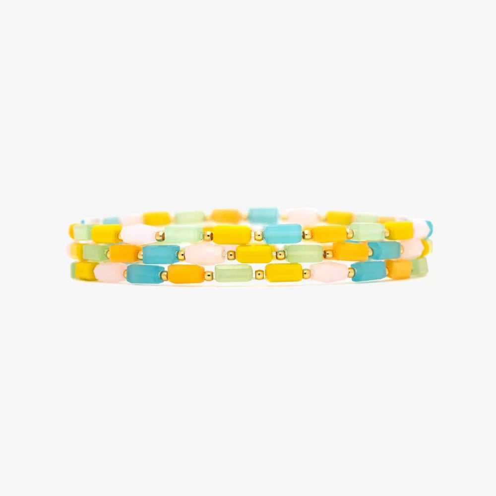 Pura Vida Neon Lights Stretch Bracelet 3 Pack