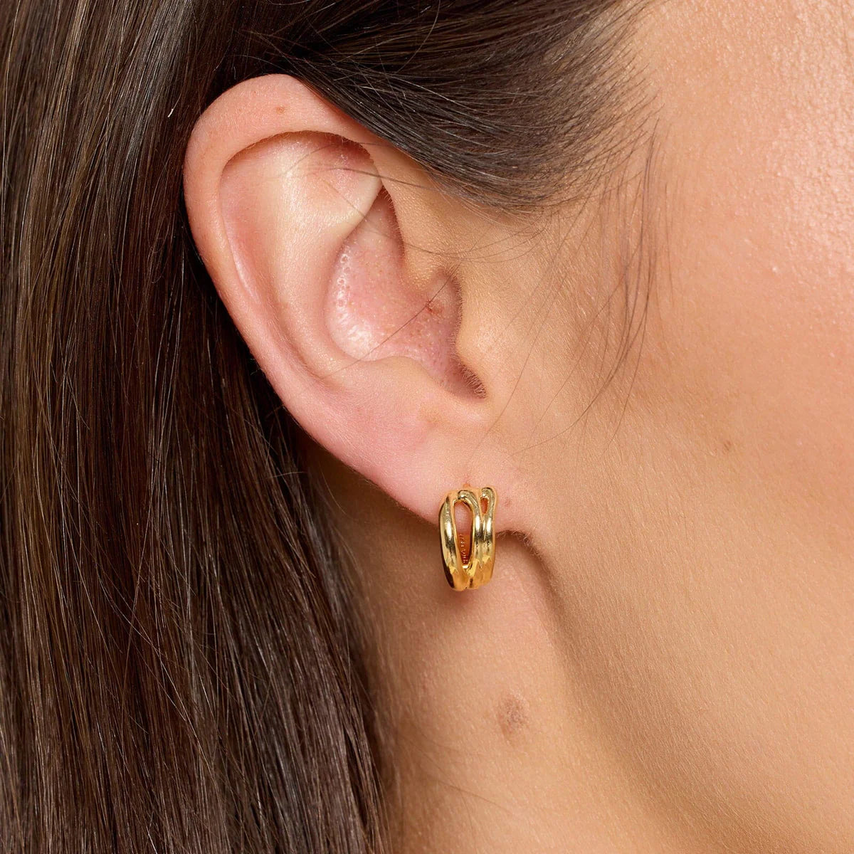 Pura Vida -Palma Huggies Earrings - Gold