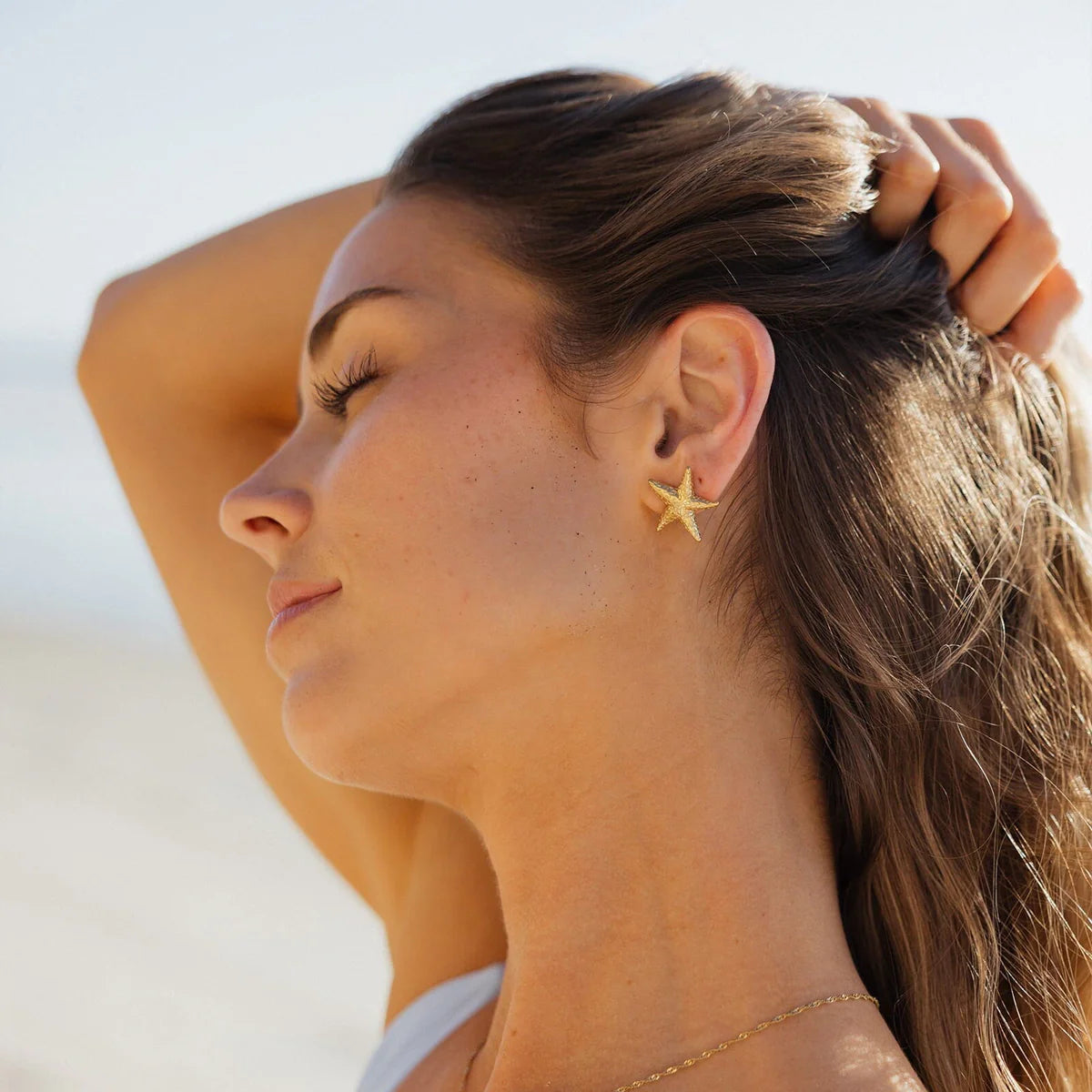 Pura Vida - Sea Star Statement Earrings - Gold