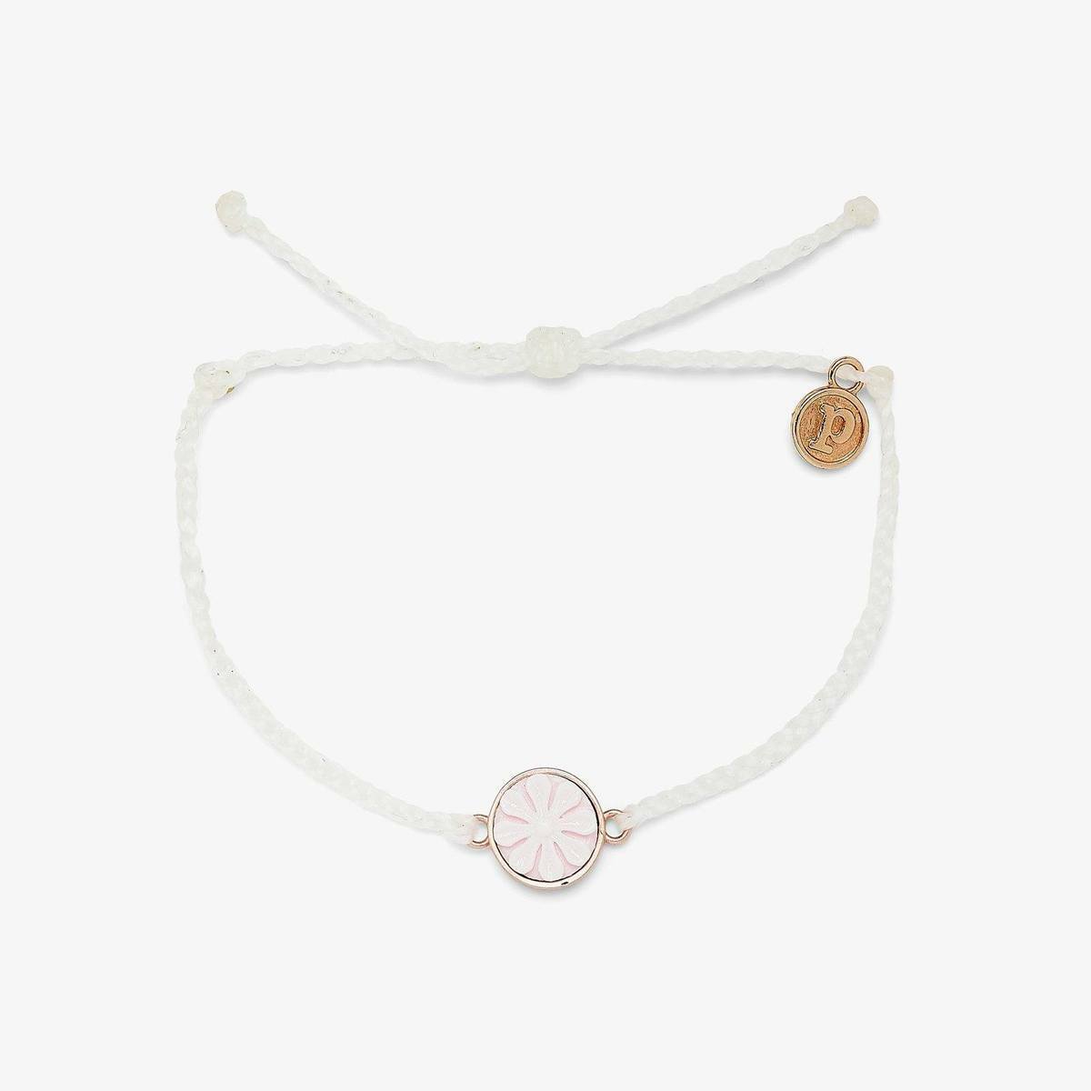 Pura Vida Cameo Charm Bracelet - Rose Gold - White