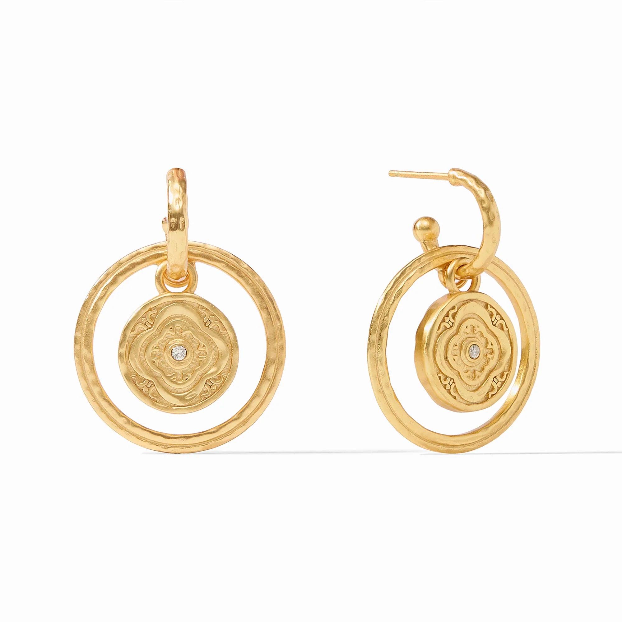 Julie Vos - Astor 6-in-1 Gold Charm Earring