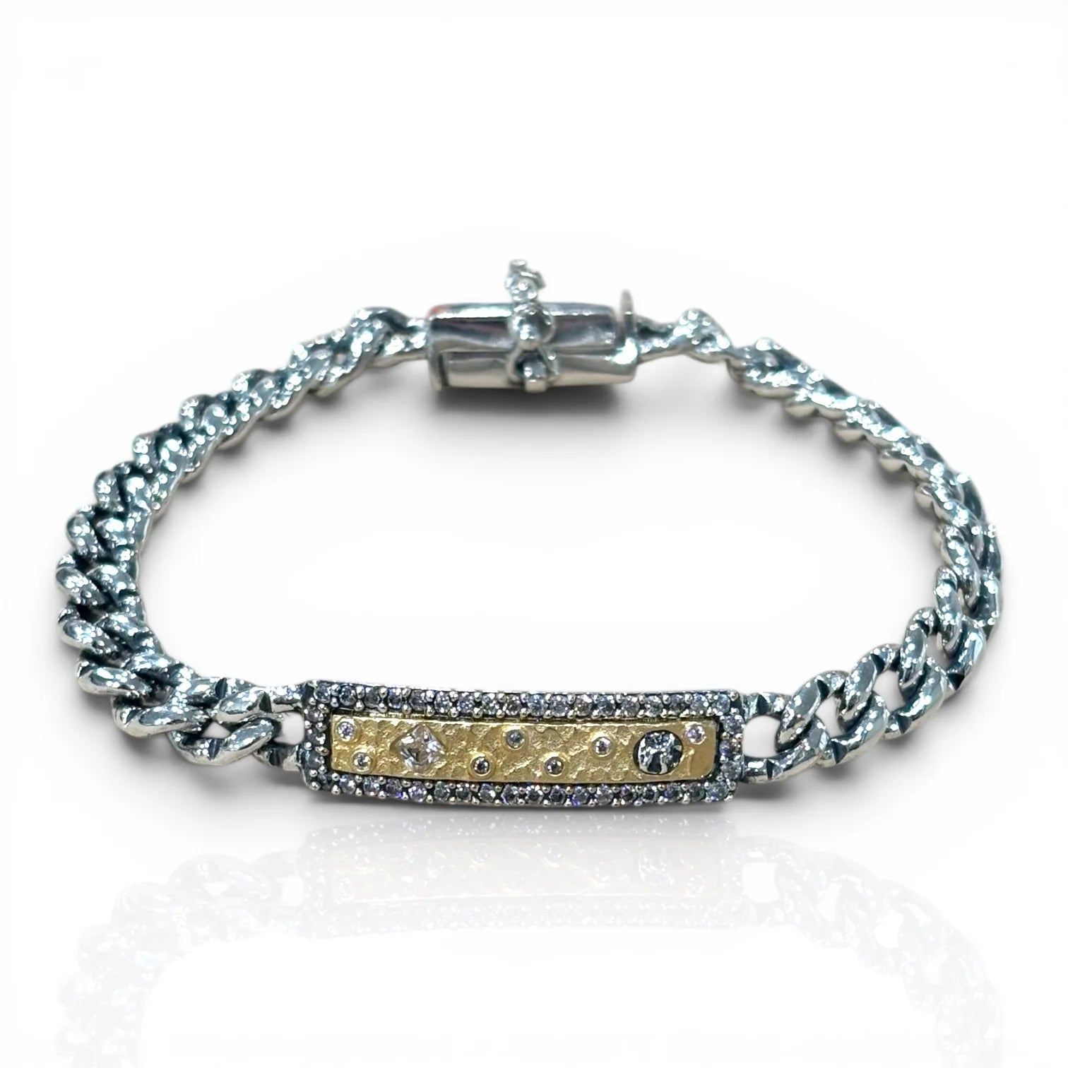 Tat 2 Designs - Vintage Silver Soleil ID Bracelet