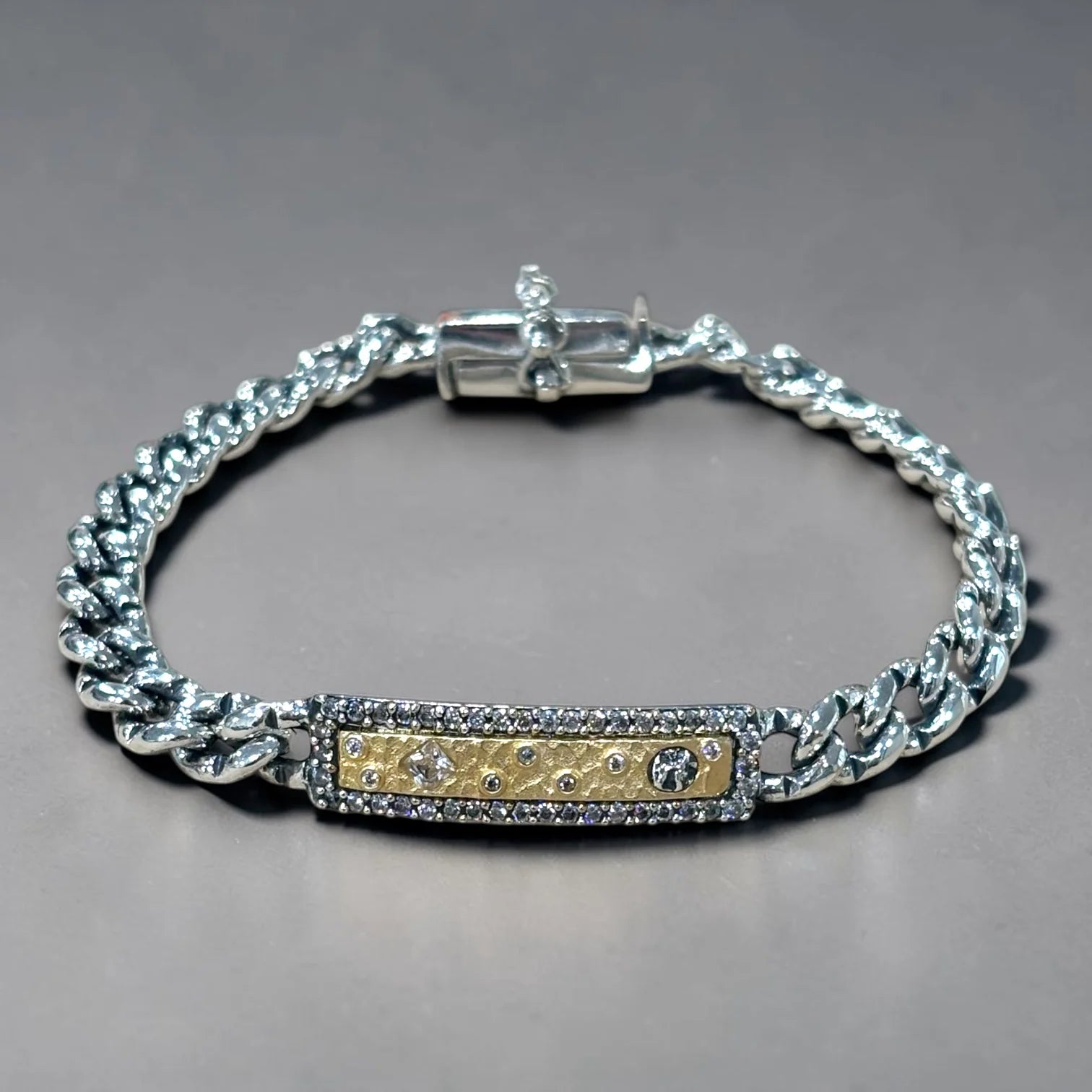 Tat 2 Designs - Vintage Silver Soleil ID Bracelet
