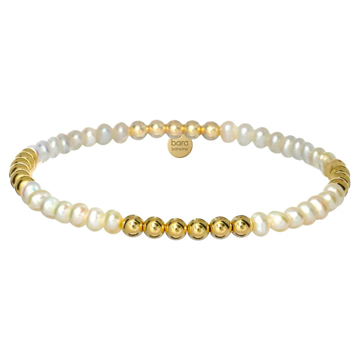 Gold Filled Beaded Bracelet Stack - Beverly Hills