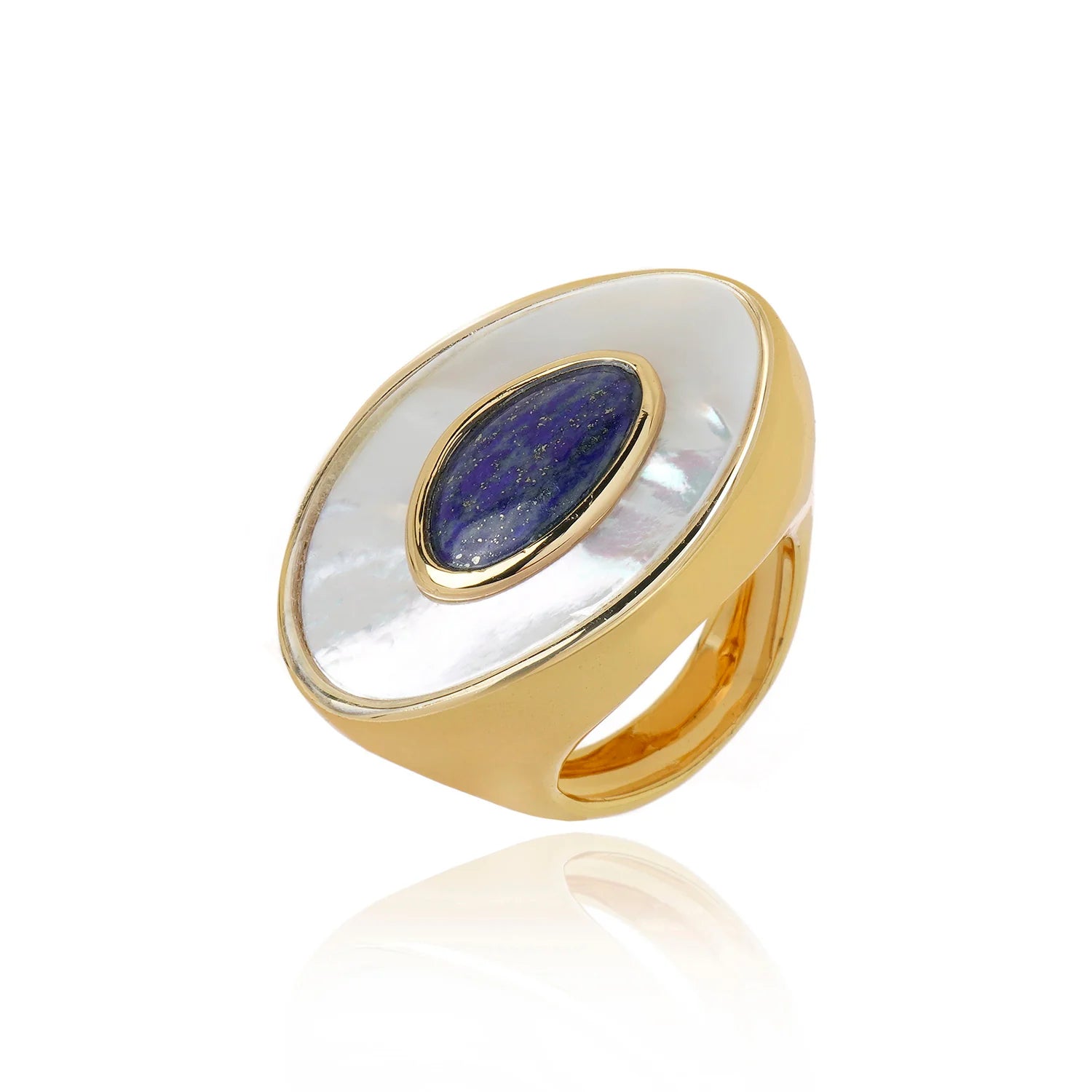Cristina Sabatini Poet Ring- Mother of Pearl