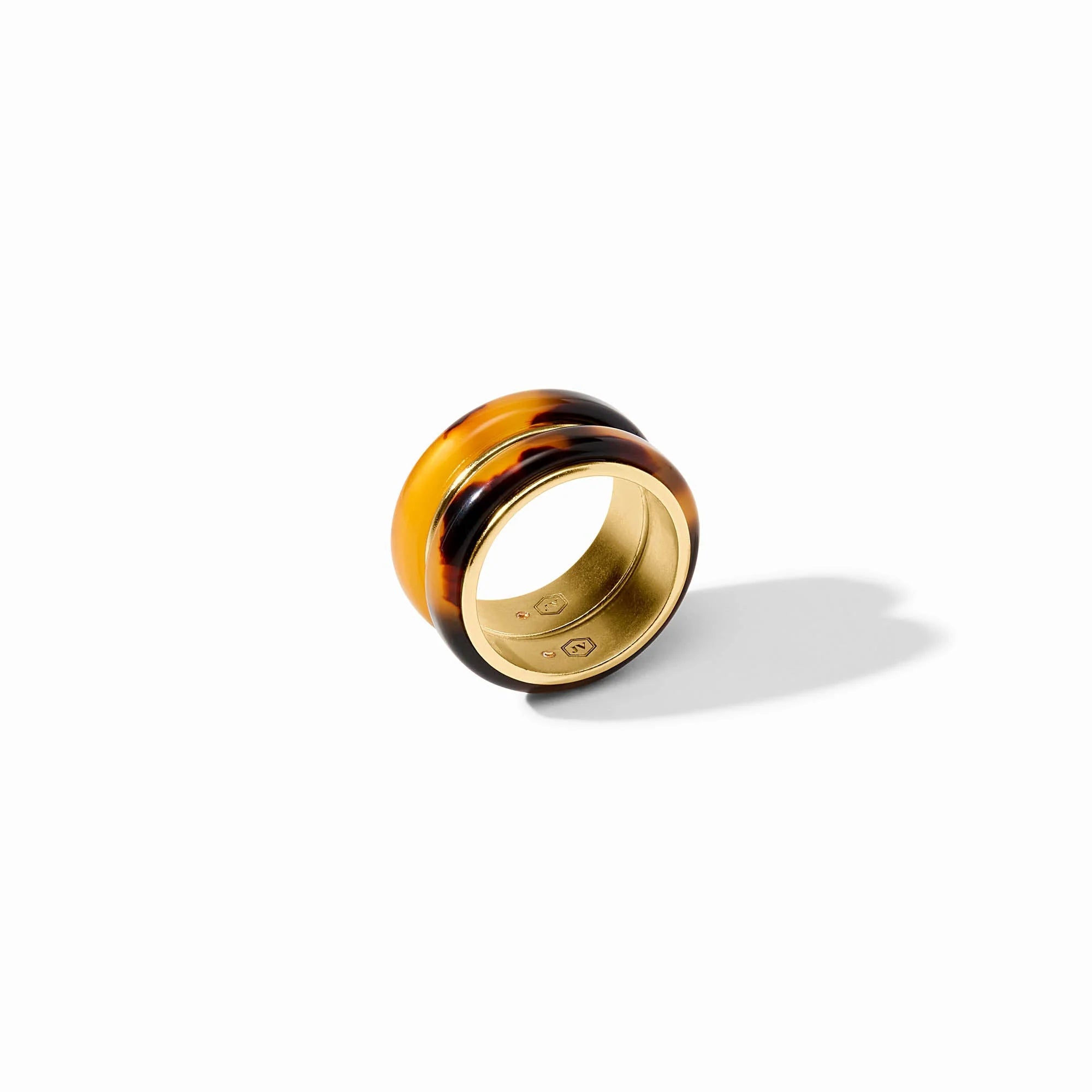 Julie Vos Carnaby Duet Ring - Tortoiseshell Size 7