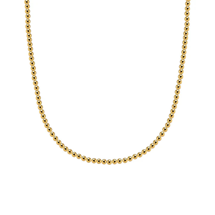 Gold Filled Beaded Necklace - 2mm