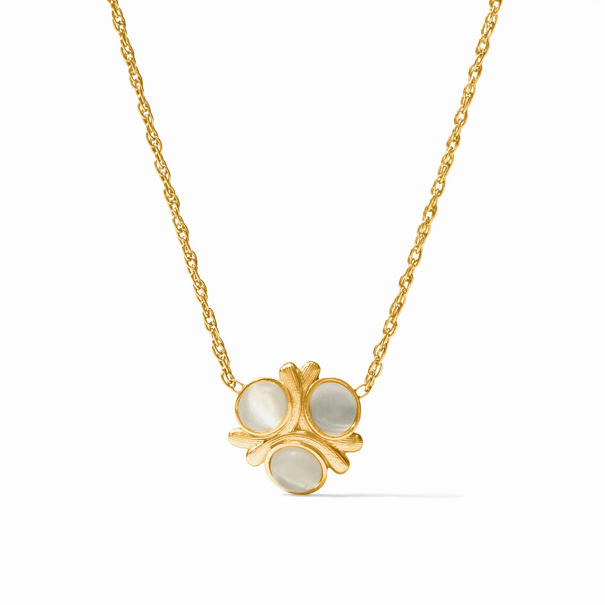 Julie Vos - Cobblestone Delicate Necklace-Ivory Cat's Eye