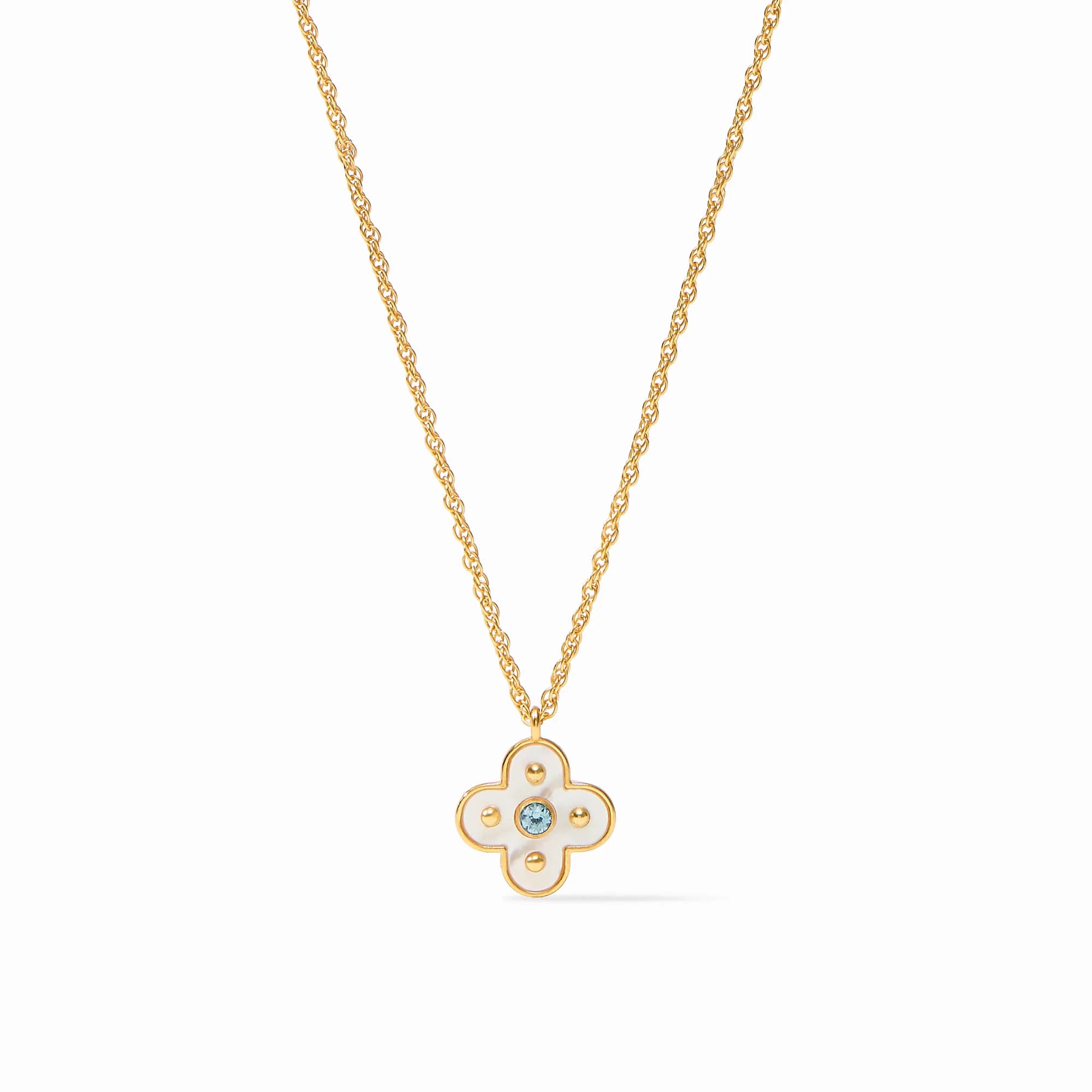 Julie Vos - Colette Delicate Necklace - Chalcedony Blue