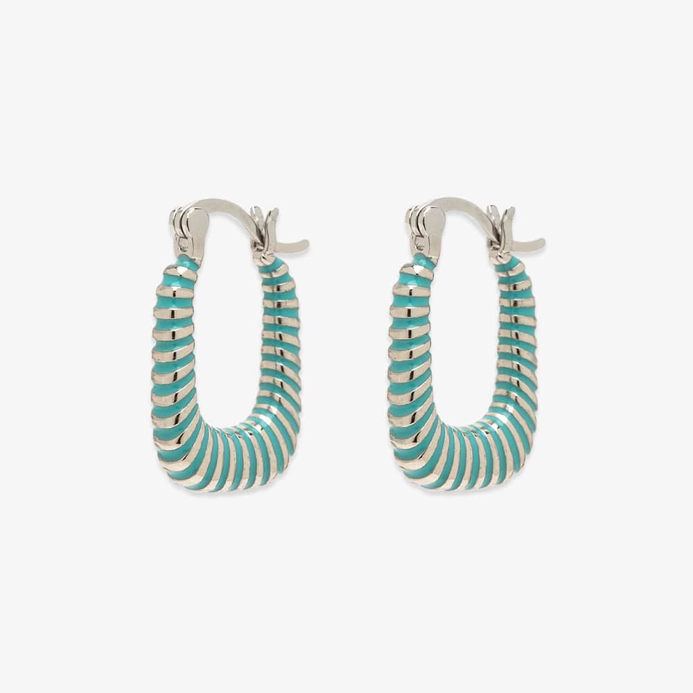 Pura Vida Coastline Hoop Earrings - Silver