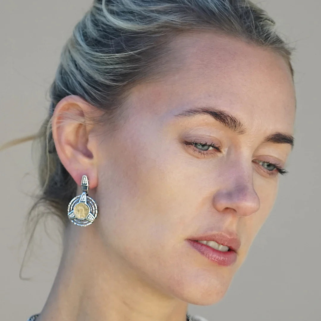 Tat 2 Designs - Vintage Silver Morro Coin Earrings