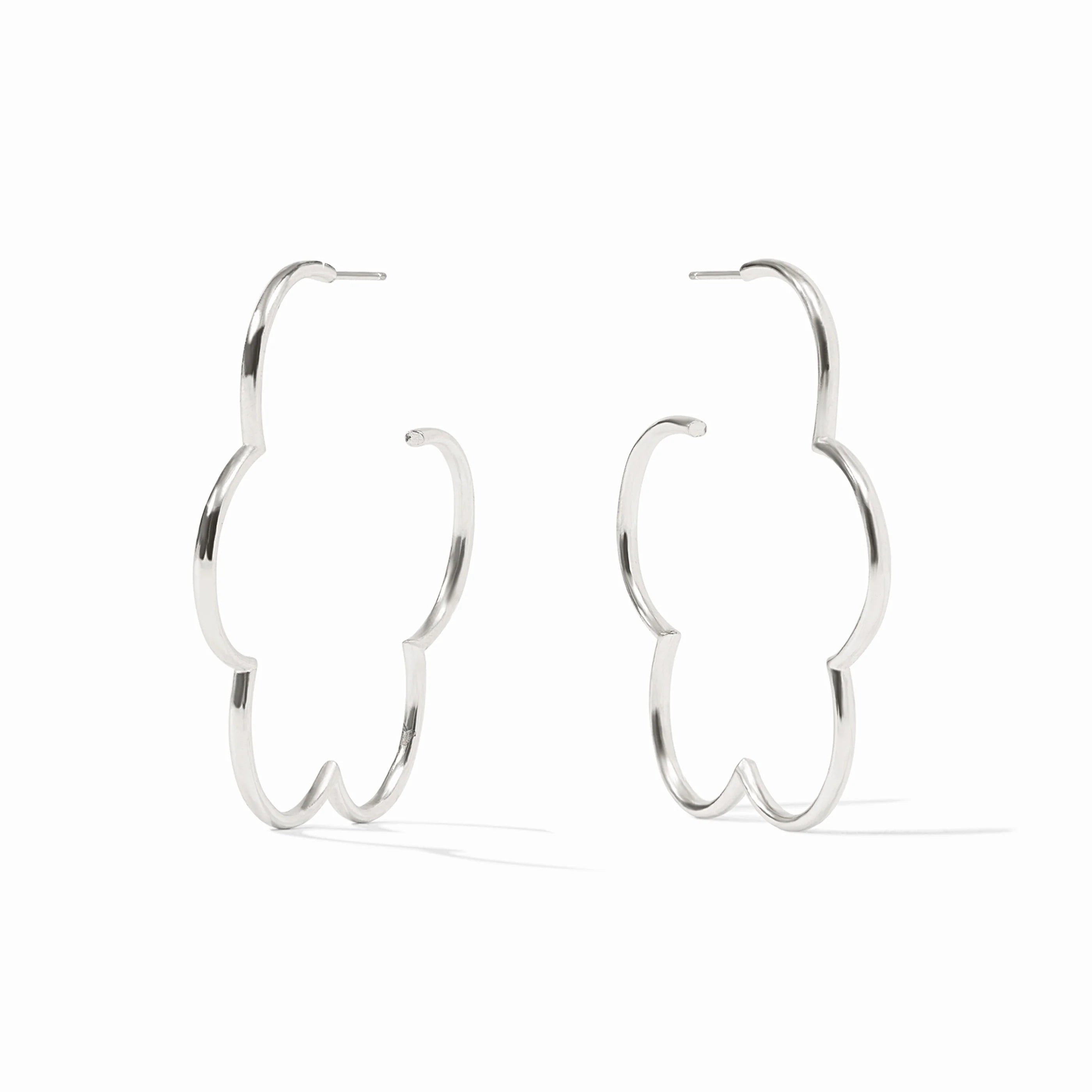 Julie Vos Gardenia Hoop Silver - Large