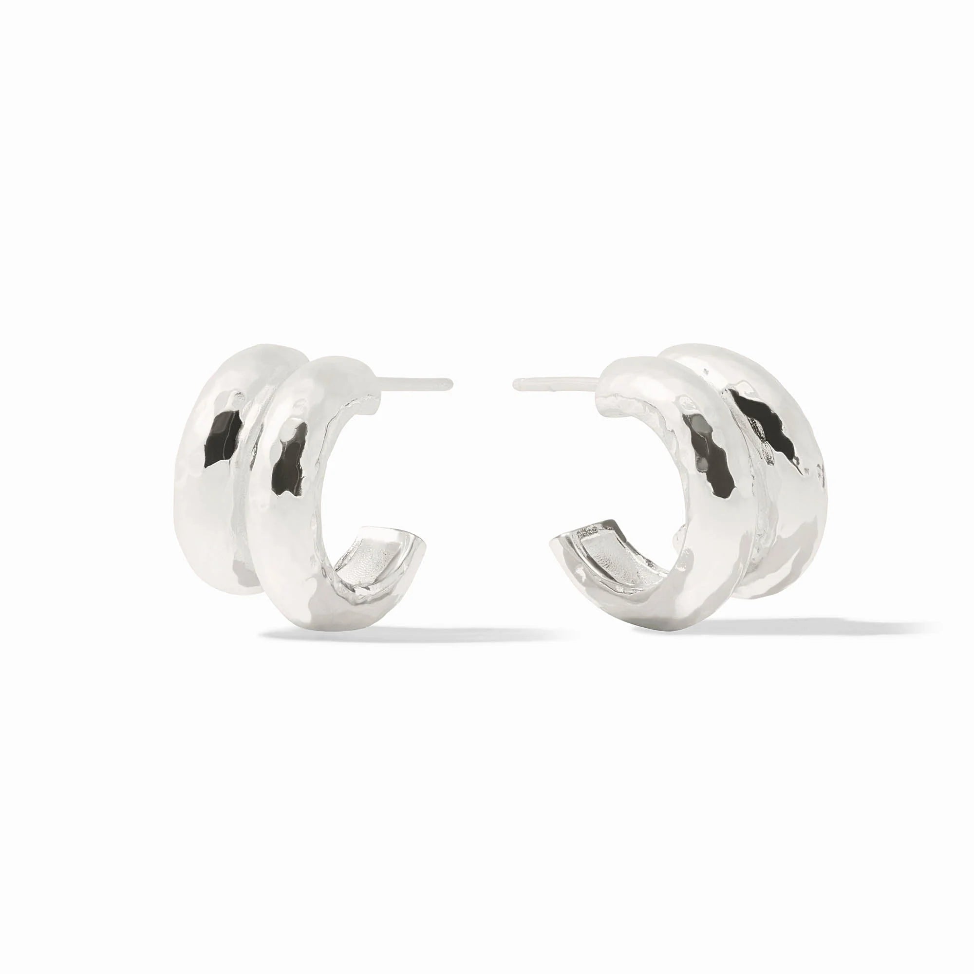 Julie Vos Havana Double Hoop - Silver