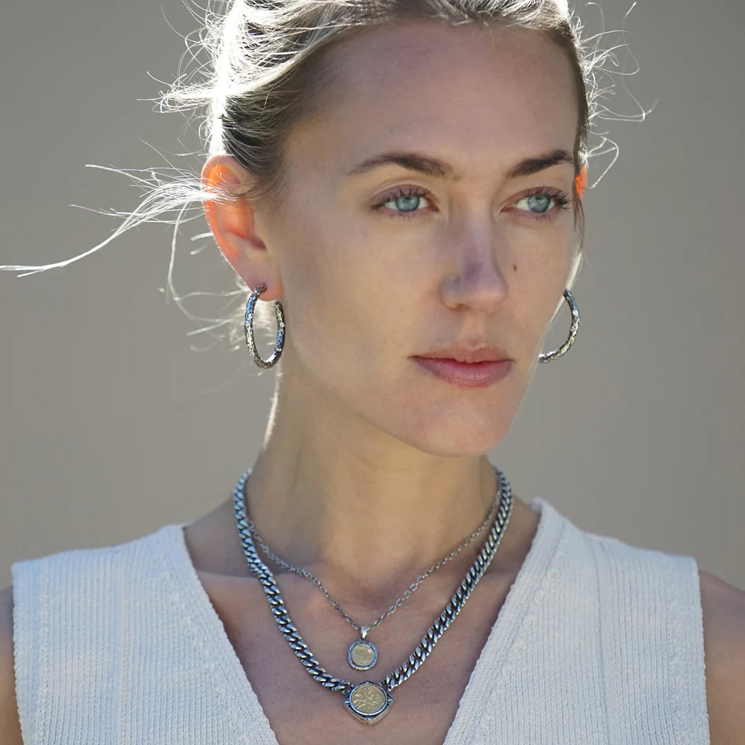 Tat 2 Designs - Vintage Silver Nico Coin Necklace