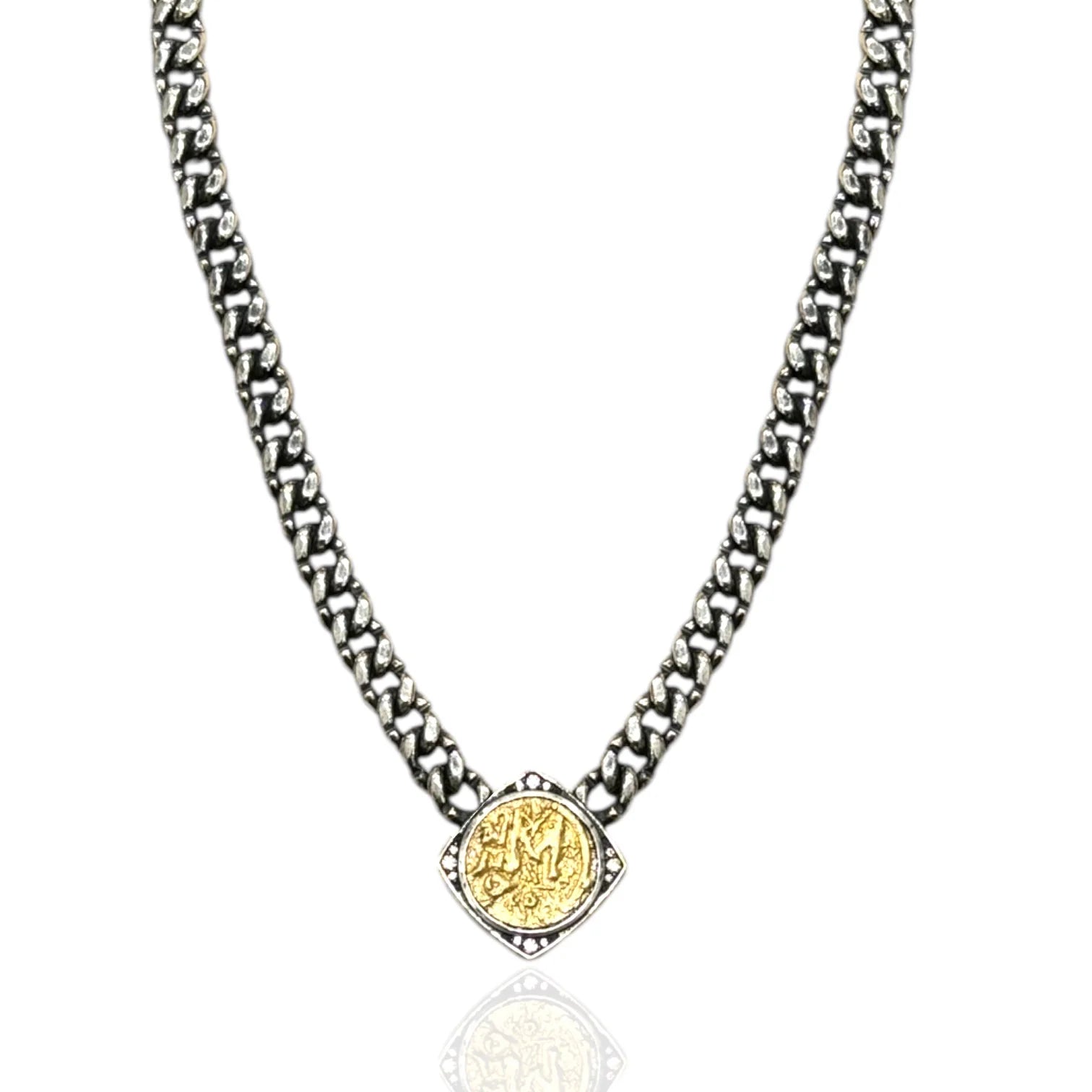 Tat 2 Designs - Vintage Silver Nico Coin Necklace