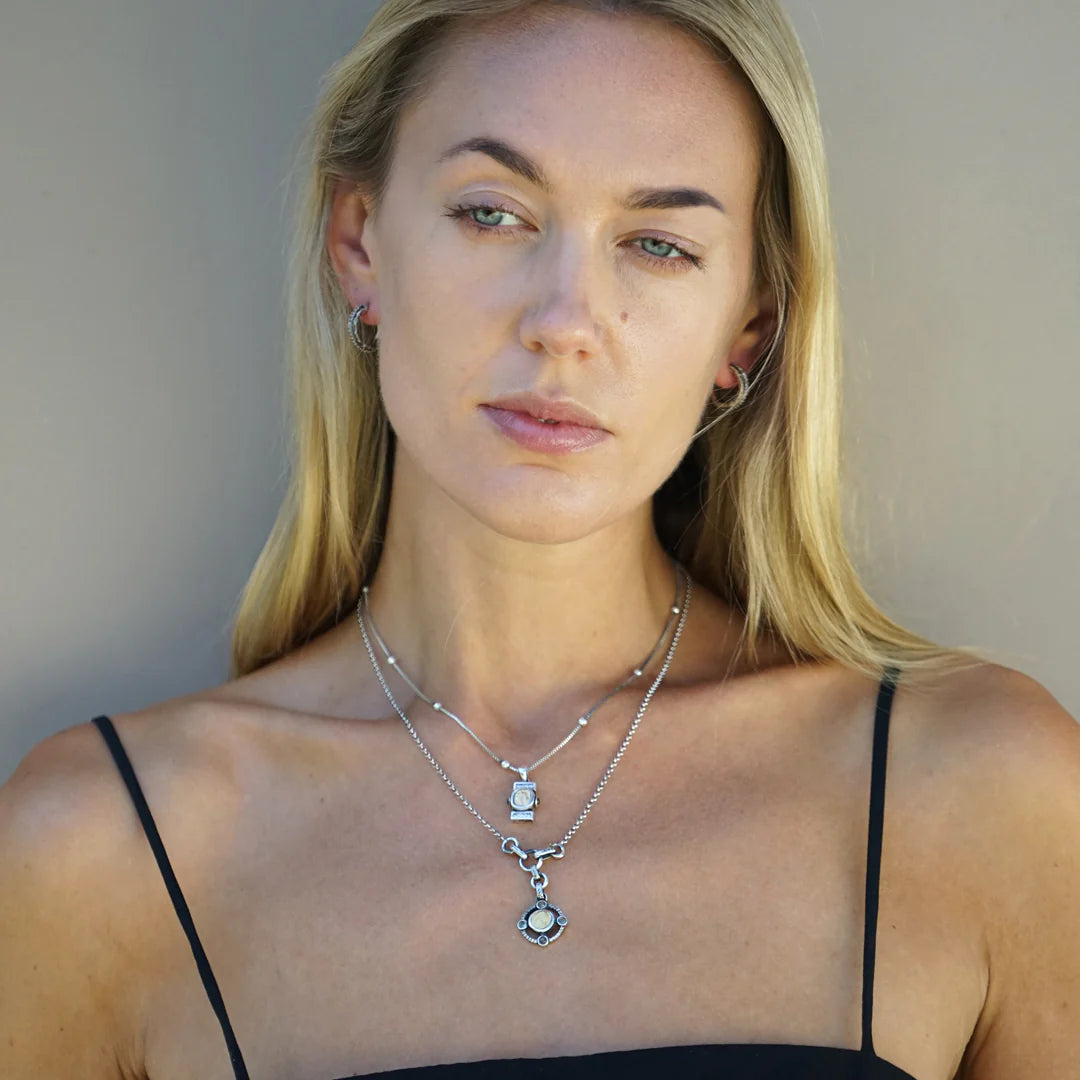 Tat 2 Designs - Mini Vintage Silver Miko Coin Necklace